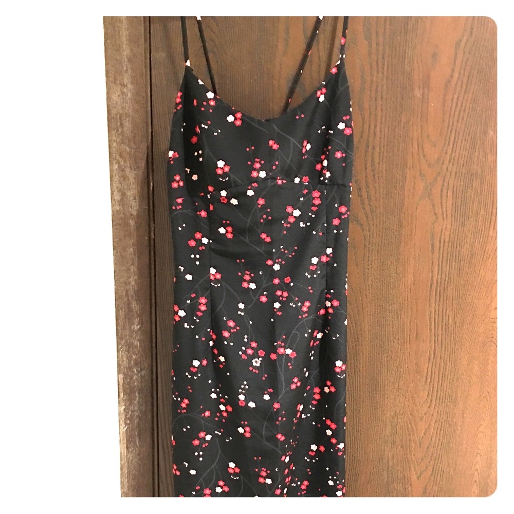 EXPRESS Black&Red Floral Dress